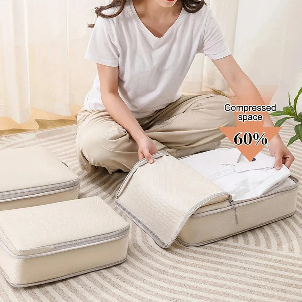 Packing Cubes Set 6-Piece – Compressible Travel Organizer Bags
