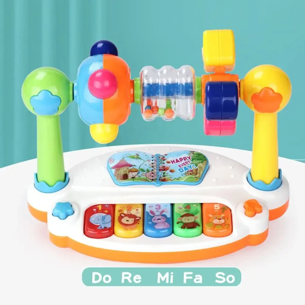 Baby Piano Toy with Rotating Music, Lights & Sound
