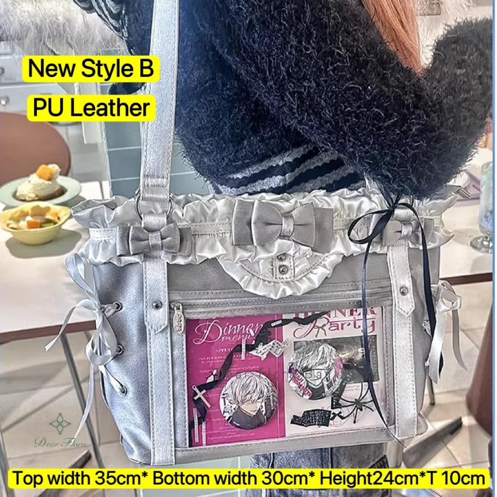 Ita Bag Transparent Window Tote – Y2K Kawaii Crossbody Shoulder Bag