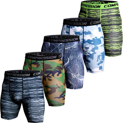 Men's Camo Compression Shorts – 3D Print Gym Workout Tights