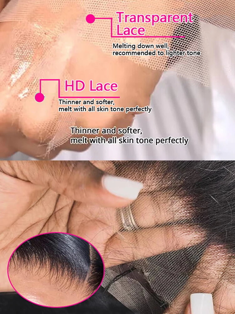 200 Density HD Lace Frontal Wig – Straight Brazilian Human Hair 18–46 Inch