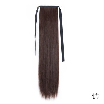 Wrap Around Ponytail Extension – Long Straight Synthetic Clip-In
