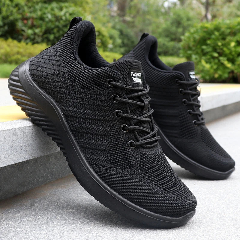 Men's Lightweight Lace-Up Sneakers – All-Season Casual Shoes