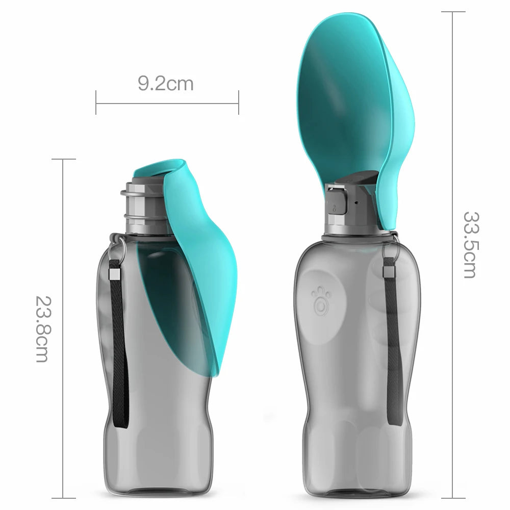 Portable Dog Water Bottle with Foldable Drinking Bowl
