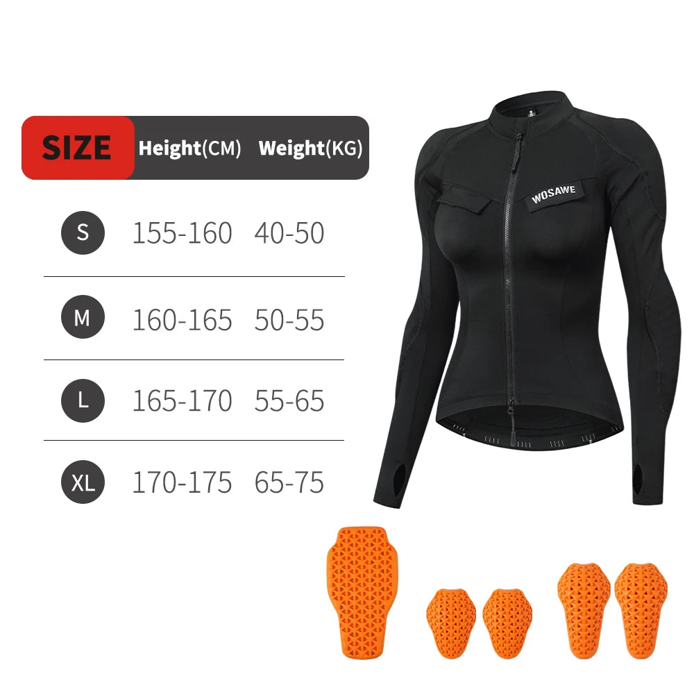 Women's Motorcycle Riding Jacket with Armor Pads
