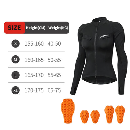 Women's Motorcycle Riding Jacket with Armor Pads