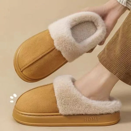 Plush Winter House Slippers – Warm Non-Slip Indoor Shoes