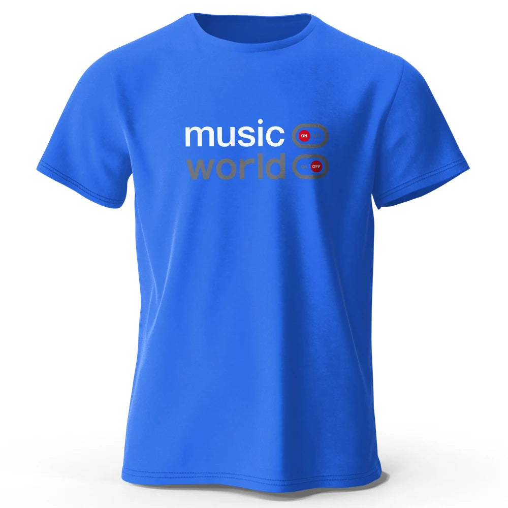 Music World Graphic T Shirt Oversized Cotton Unisex Tee