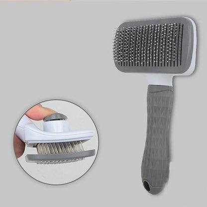 Self-Cleaning Pet Grooming Brush – Deshedding Slicker for Dogs & Cats