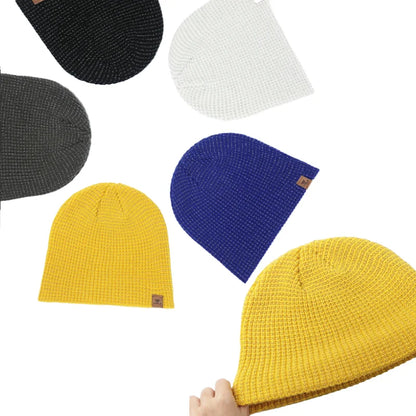 Reflective Knitted Beanie Hat – Unisex Windproof Warm Winter Cap