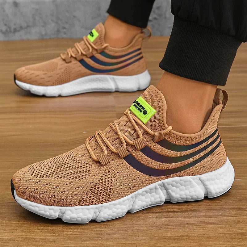 Men's Lightweight Knit Sneakers – Breathable Anti-Slip Running Shoes