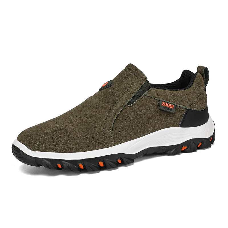 Men's Non-Slip Slip-On Hiking Shoes – Comfortable Outdoor Walking Sneakers
