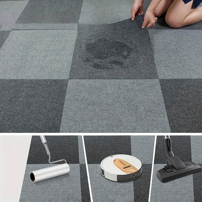 Self-Adhesive Carpet Tiles 30x30cm – Anti-Slip DIY Floor Mat for Office, Bedroom & Study