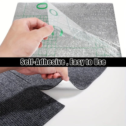 Self-Adhesive Carpet Tiles 30x30cm – Anti-Slip DIY Floor Mat for Office, Bedroom & Study