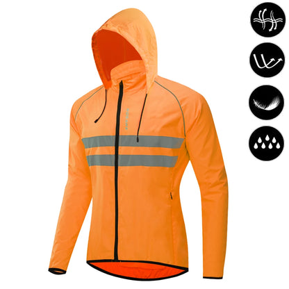 Cycling Windbreaker Jacket Men – Windproof Reflective Running Vest & Hooded Coat