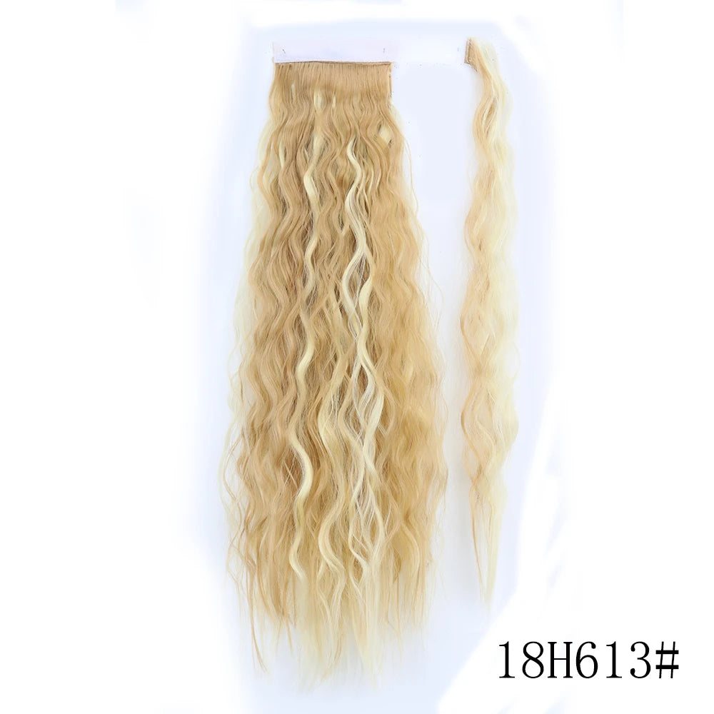 Wrap Around Ponytail Extension – Long Straight Synthetic Clip-In