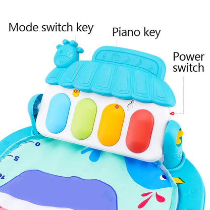 Baby Fitness Stand Music Play Gym Activity Toys Newborn Piano Crawling Blanket Pedal Game Pad Early