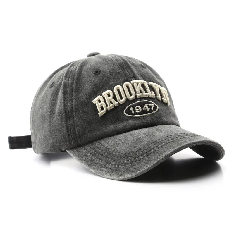 Brooklyn 1947 Embroidery Baseball Cap – Unisex Adjustable Cotton Hat