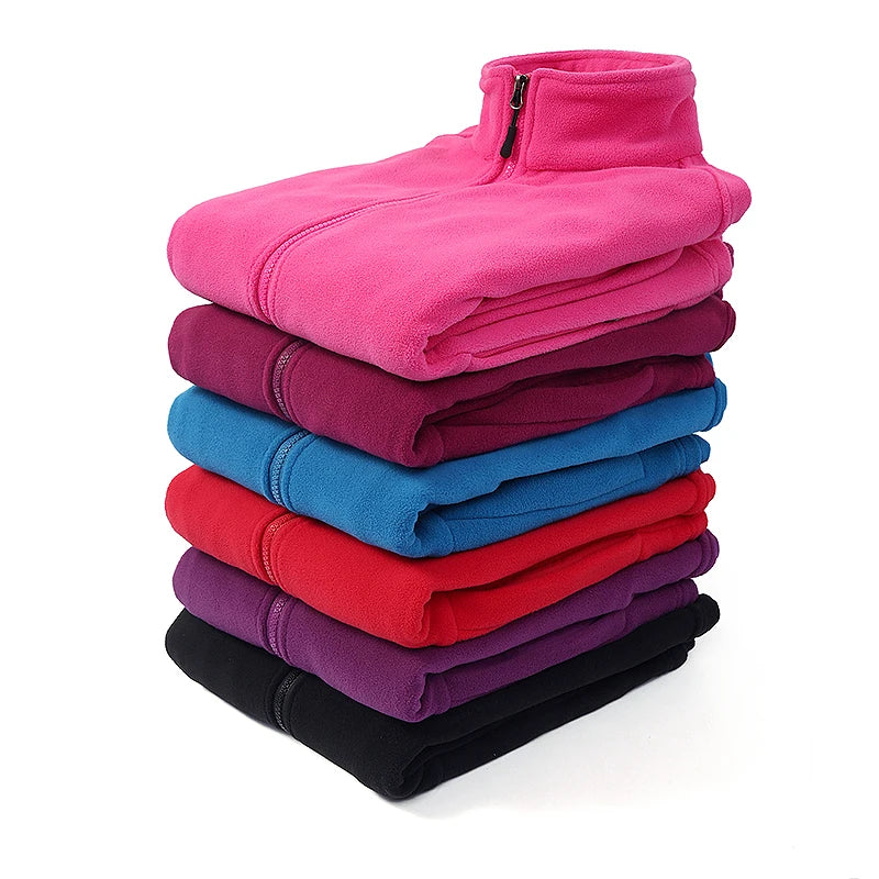 Women's Polar Fleece Jacket – Windproof Thermal Outdoor Coat