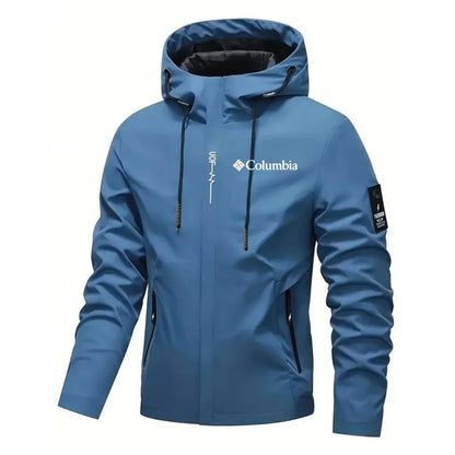 Men's Waterproof Hooded Jacket – Lightweight Windproof Outdoor Rain Coat