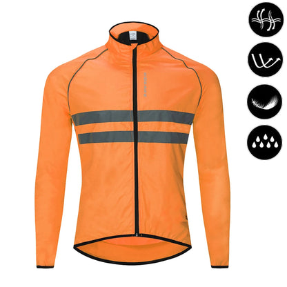Cycling Windbreaker Jacket Men – Windproof Reflective Running Vest & Hooded Coat