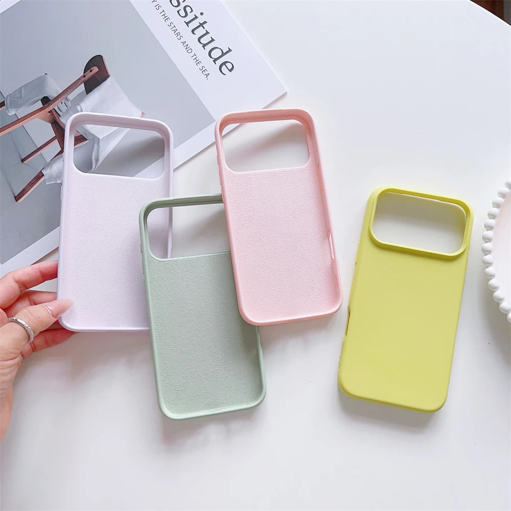 Matte Candy Color Phone Case Iphone 17 Air 16 16e 15 Pro Max Liquid Silicone Shockproof Protection