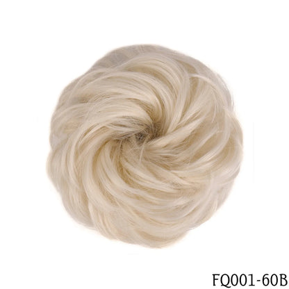 Synthetic Messy Hair Bun Chignon Scrunchies Fake Band Braid Elastic Hairpiece Tail Donut Updo Pieces