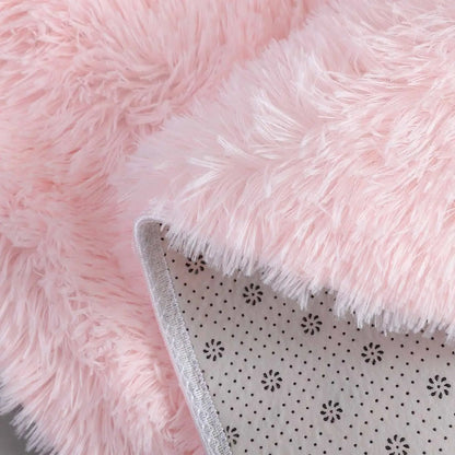 Fluffy Round Shag Rug for Kids Girls Bedroom & Nursery
