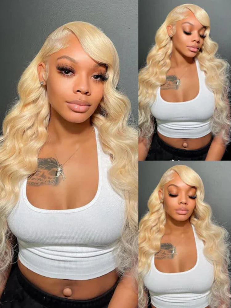 613 HD Lace Frontal Wig – Body Wave Blonde Human Hair 13x4 & 13x6