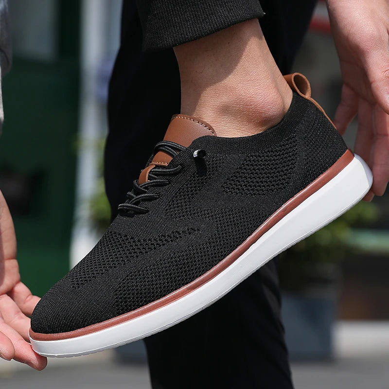 Men's Mesh Knit Sneakers – Lightweight Breathable Casual Shoes