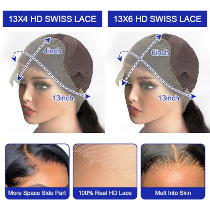 Brazilian Hd Transparent 13x4 Bone Straight Short Bob Human Hair Wigs 13x6 Lace Front Women 250