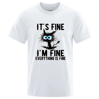 Cool Cat Graphic T Shirt Funny Cotton Blend Casual Tee