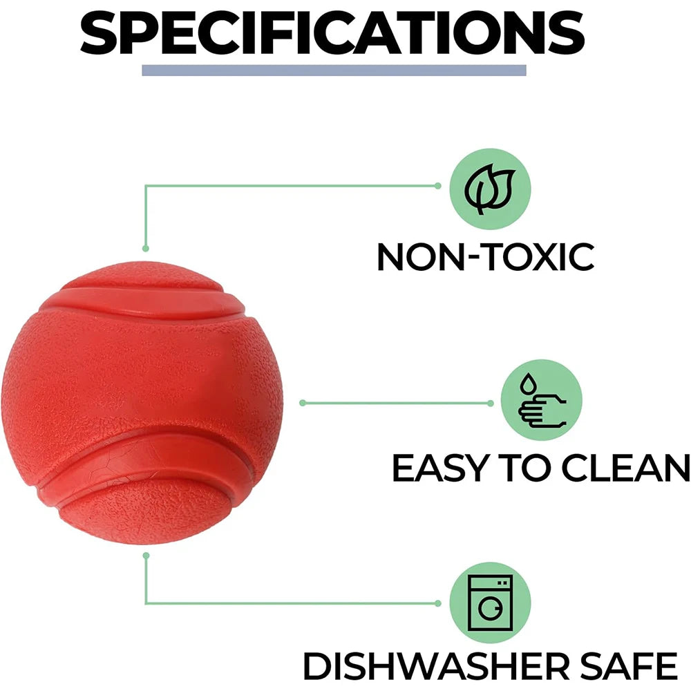 Rubber Dog Ball Bite-Resistant Fetch & Training Toy