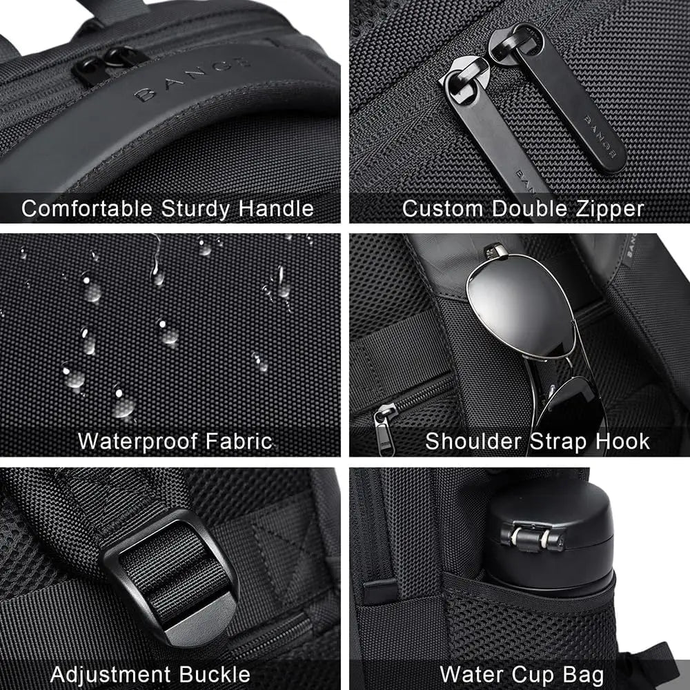 Laptop Backpack 15.6" with USB Charging Port – Waterproof Travel Bag