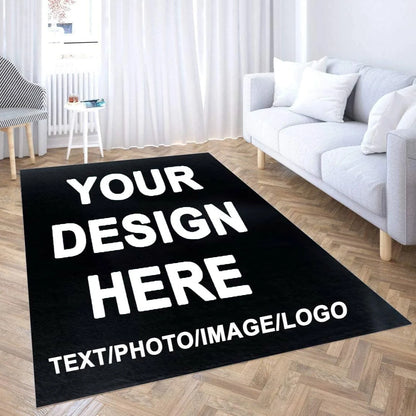 Custom Printed Rug – Personalized Area Rug with Your Photo, Text, or Logo