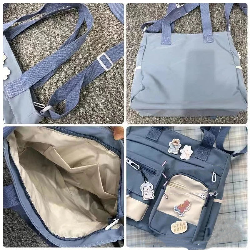 Canvas Crossbody Tote Bag for Women – Cute Shoulder Messenger Bag