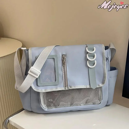 Y2K Japanese Ita Crossbody Bag – Transparent Casual School Bag for Girls