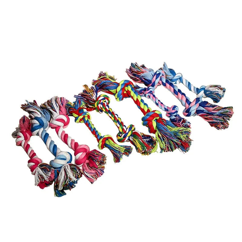 Dog Rope Toy Double Knot Cotton Chew Toy for Puppies & Cats