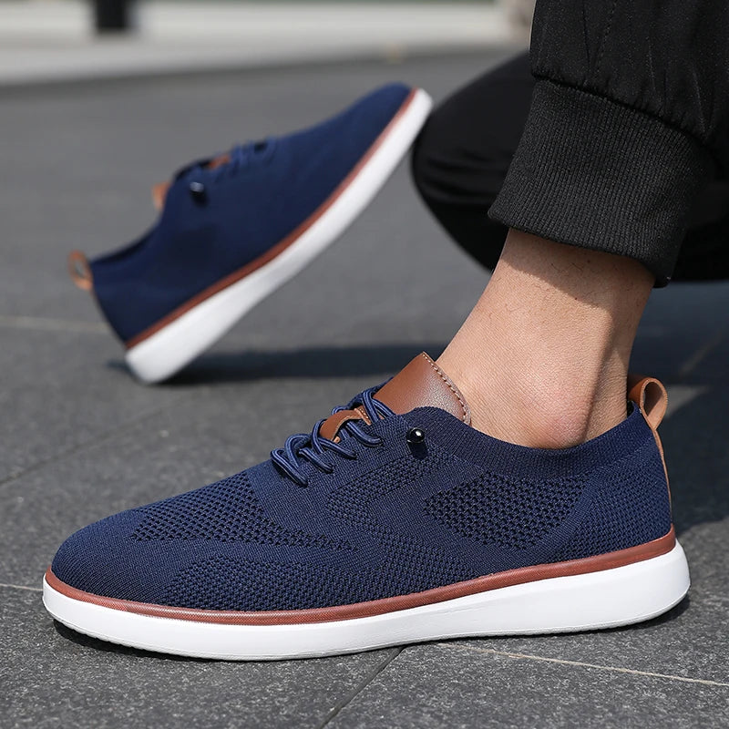 Men's Mesh Knit Sneakers – Lightweight Breathable Casual Shoes
