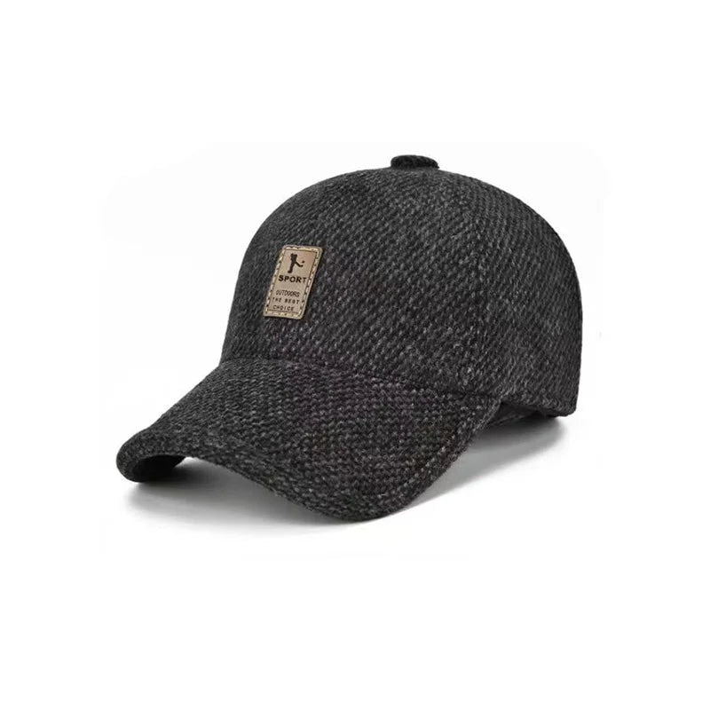 Men's Winter Baseball Cap with Ear Flaps – Warm Windproof Hat