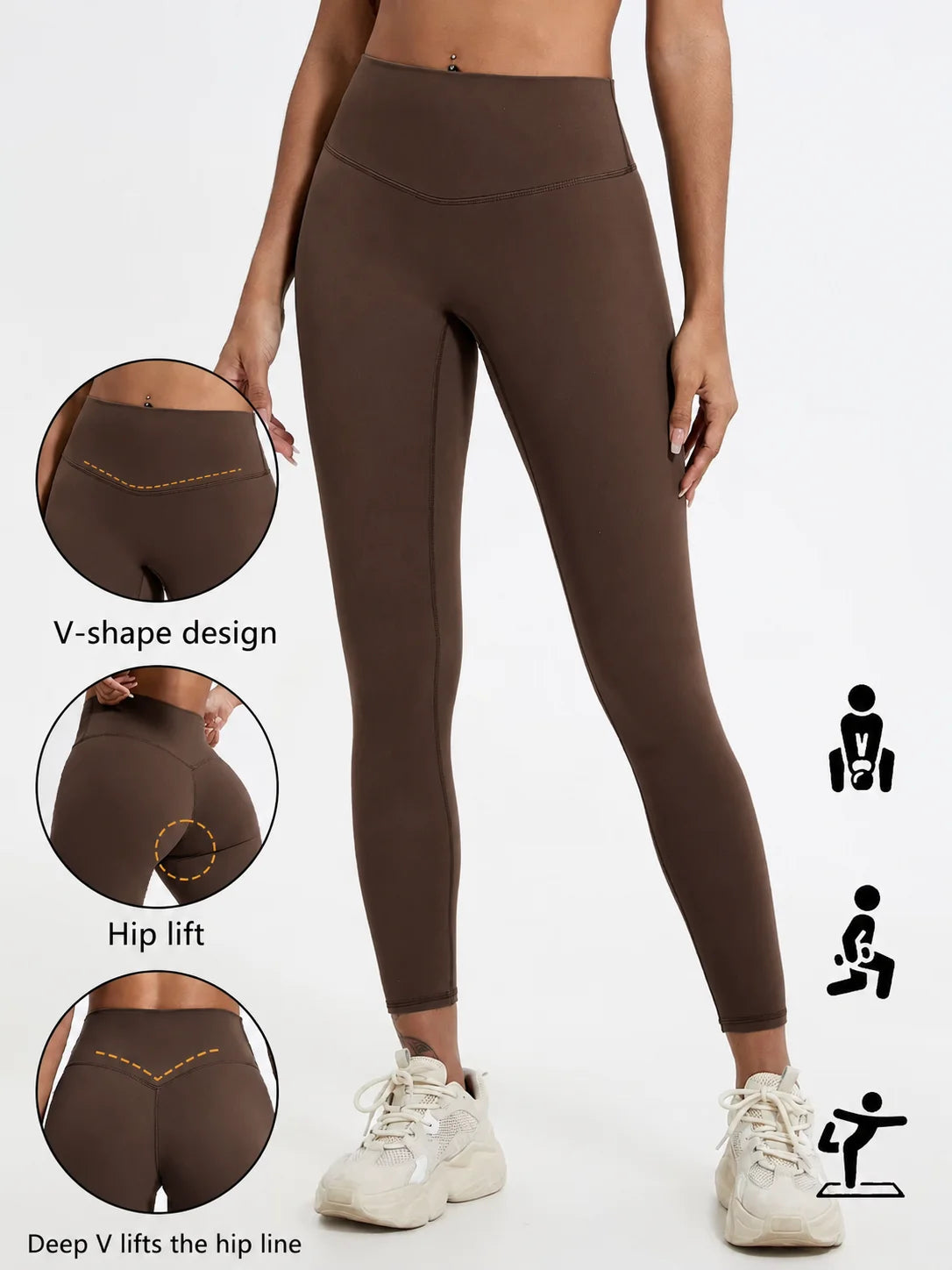 Push-Up High-Waist Yoga Leggings for Women – V-Shape Hip Lift
