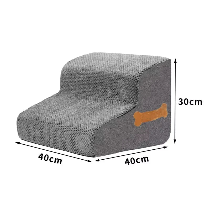 Non-Slip Pet Stairs for Dogs & Cats – 2, 3 & 4 Step Foam Ramp