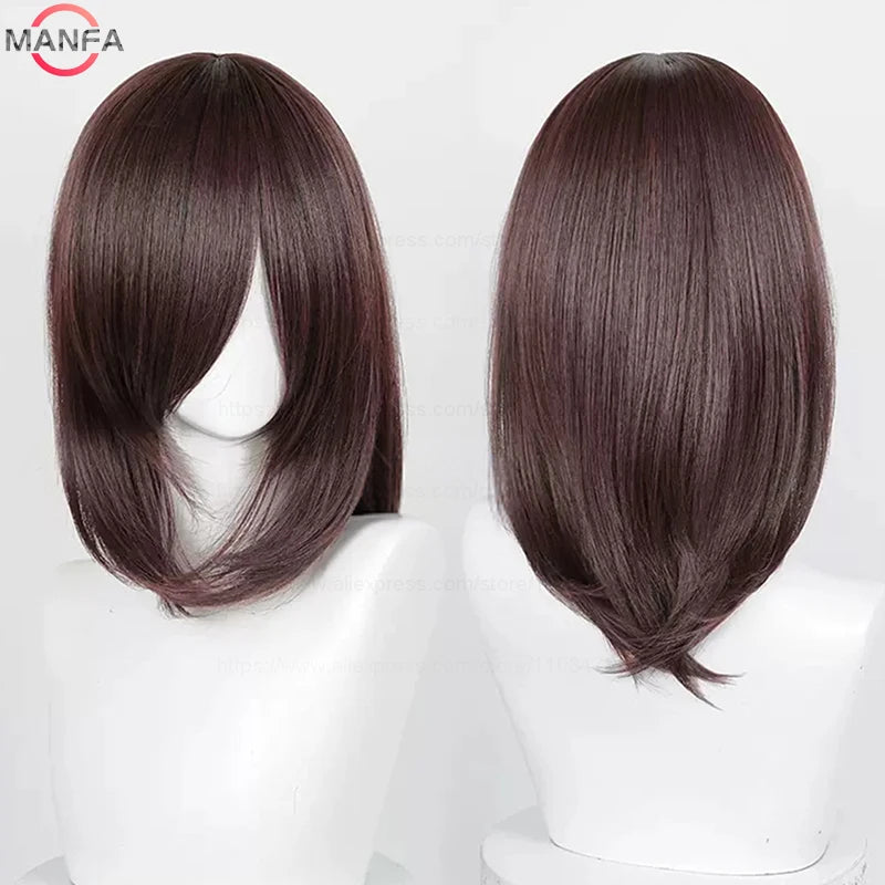 Anime Cosplay Wig - 40cm Medium Straight Wig with Bangs
