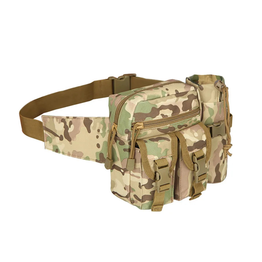Tactical Waist Bag with Detachable Water Bottle Holder