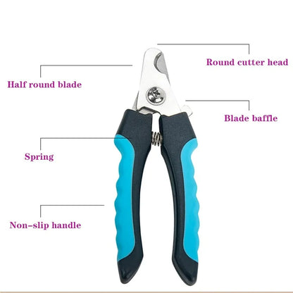Pet Nail Clippers with File – Stainless Steel Dog & Cat Grooming Set