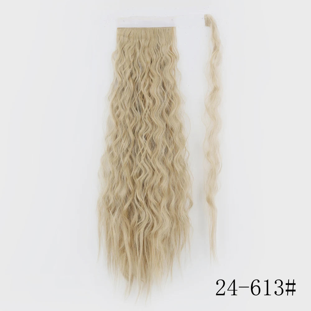Wrap Around Ponytail Extension – Long Straight Synthetic Clip-In