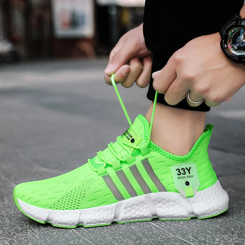Men's Breathable Mesh Sneakers – Lightweight Walking Shoes Plus Size