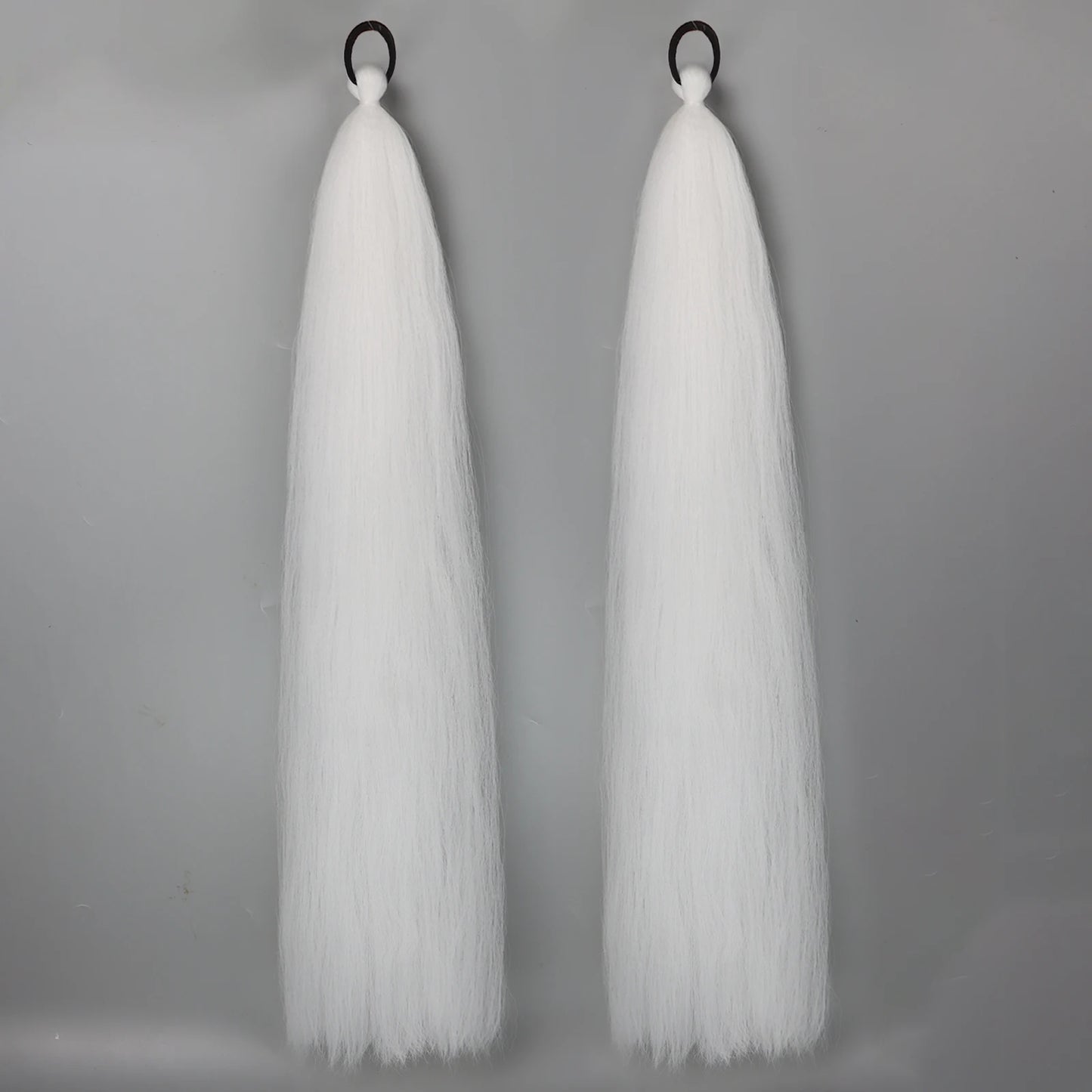 Synthetic Ponytail Extension 2-Piece Set – Long Straight with Rubber Band