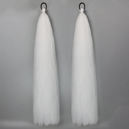 Synthetic Ponytail Extension 2-Piece Set – Long Straight with Rubber Band