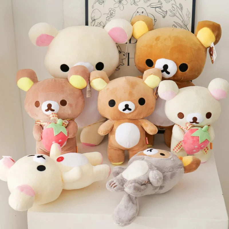 Rilakkuma Plush Toy – Kawaii Stuffed Bear Anime Doll for Room Decor